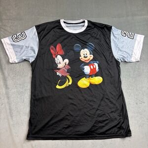 VTG Disney Mickey Mouse And Minnie Mouse Black And White T-shirt Size XXL